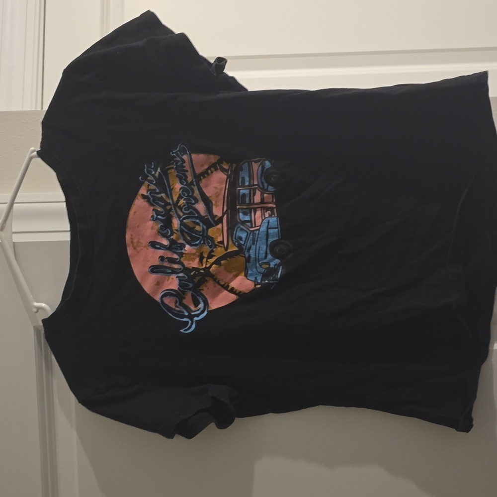 Black Graphic T-Shirt with California Dreams Design